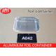 A042 Aluminum Foil Storage Containers , Disposable Aluminium Trays 750ml Volume