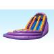 Purple And Orange Inflatable Curvy Water Slide Double Lane 0.55MM PVC Materila Slide