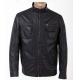 Size 52, Classic and Black Charm Men Lightweight PU Leather Motorcycle Jackets