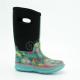 Anti Slip 35EU Neoprene Waterproof Rain Boots With Leaf Printed