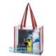 Bulk handle pvc cosmetic bags pvc mini cosmetic bag clear pvc bag, pvc tube handle bag with button closure, PVC Handle B