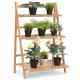 Wooden Flower Plant Stand Display Shelf Ladder 3-Tier Foldable Organizer Outdoor