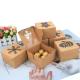 Kraft Paper Food Packaging Christmas Pillow Boxes With Window 20g