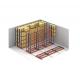 One Corridor ASRS Racking System MHS Movable Structure Storage System