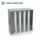 F7 90 % Cleanroom HEPA Filter Galvanized Iron Frame V Bank Pre Filter With Glass Fibre