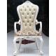 ISO9001 Wedding Antique Wooden Throne Chair Scratch Resistant