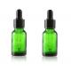 5ml 10ml 15ml 20ml 30ml 50ml 100ml Green Essential Oil Glass Dropper Bottle With Glass Pipet And Black Cap