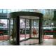 Aluminum alloy frame Tempered Glass Arc Automatic Door with show case