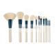 Non Irritating Synthetic Blush Brush With Natural Wood Handle