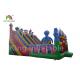 0.55mm PVC Plato Tarpaulin Blue Inflatable Amusement Park / Kids Outdoor Playground