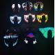 Ledes Party Holiday or other festival Voice activated Breathable light up music led/el mask for Parties Fashion Mask