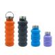 Reuseable Collapsible Water Bottle BPA Free Silicone Foldable Water Bottles For Travel Gym Camping Hiking