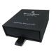 Drawer Shape Black Color Paper Material Cardboard Box with Satin Handle for One Piece Chocolate Packing