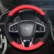 Hand Sewing Black Red Suede Steering Wheel Cover for Honda FK7 Civic 10 10th gen CRV CR-V Clarity 2016 2017 2018 2019