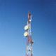 Galvanized Telecom Antenna Tower 4 Platforms With Mounting Brackets