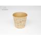 Disposable Takeaway Food Containers Brown / White Kraft Paper For Meal