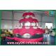 Red Promotional Custom Inflatable Products Giant Cake Party / Birthday Decoration