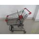 Zinc Plated Surface Supermarket Shopping Trolley 80L For Small Stores / Hypermarket