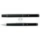 Slim body 1.0mm tip size  black color Metal Pens with slogen logo MT1100