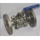 Full Bore 1/2 SS304 3PC Flange Type Ball Valve , Blow Out Proof Stem