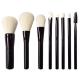 Double Ended Travel Makeup Brush Set 8pcs Aluminum Ferrule Easy To Carry Out