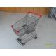 Zinc Plating With 4 Casters Wire Shopping Cart 45L for Small Market , 4 Wheel Shopping Trolley