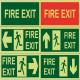 1 MM Thickness Photoluminescent Safety Exit Sign With Glowing Brightness Mcd/M2