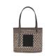 Spring And Summer Straw Woven Bag Color Matching Vegetable Basket Lafite Leather
