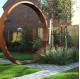Decorative Large Rust Metal Moon Gate Corten Steel Garden Art Sculpture