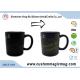 Black Stoneware Personalized Kids Mugs , Cute Mouse Cartoon Birthday Coffee Mug