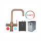 Modern Design 4 in 1 Rose Gold Kitchen Faucet Hot Cold Bubble Water Mixer Chilled