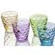 Stock Rain Drop Vintage Drinking Glasses , 260ml Colored Drinking Glasses