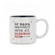 Ceramic Dad Mug Coffee Mug White Color with creative wordsIF PAPA Customized 12Oz for gift