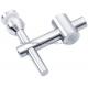 Stainless steel Handrail bracket glass to rail RS336, finishing satin or mirror