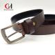 Standard Size Black And Brown Genuine  Leather Belt With Metal Buckle