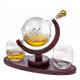 800ml Personalised Whiskey Decanter Globe Set With 2 Etched Globe Whisky Glasses