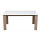 1500*800mm Ceramic Material Dining Table With Fixed Type Wooden  Leg