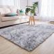 Light Grey Fluffy Bedroom Living Room Area Rug Luxury Tie-dyed Hotel Center Carpet 2.4*3m