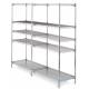 Chrome Industrial Wire Shelving  , 5 Tiers ESD Rack PCB Wire Mesh Shelving System For Electronics Industry