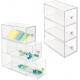 Stackable Acrylic Storage Boxes Stationery Storage Box Drawer Container 7x3.5x10inch