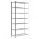 Free Standing 7 Tiers Chrome Adjustable Wire Shelving Units 18 Inch Deep Wire Shelving
