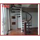 Spiral StaircaseVH16S Tread Beech 304 Stainless Steel  Spiral Stainless Steel Stair Handrail Railing Glass