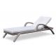 Modern Outdoor garden wicker furniture beach chair PE Rattan Chaise lounge chair