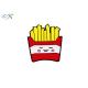 French Fries Embroidered Iron On Patch Rayon Thread Twill Fabric Velcro Backingo