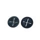 Custom 3D Round Black Cross Hole Silicone Rubber Soft PVC Headphone Hole Label