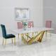 ODM Modern Dining Room Furniture 123kg Tempered Glass Rectangular Table