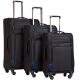 Combination Lock Spinner Softshell Trolley Suitcase Set