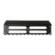 2U Network Cabinet Accessories Horizontal Plastic Cable Manager - Finger Duct With Cover - Server Rack Cable Management
