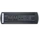 Black Color Conference Table Cable Management Box Universal Power Port With Photoelectric Lock