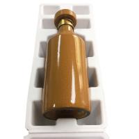 Biodegradable Recycled Paper Tray Bagasse Material Wine Bottle Inserts Molded Pulp Packaging
